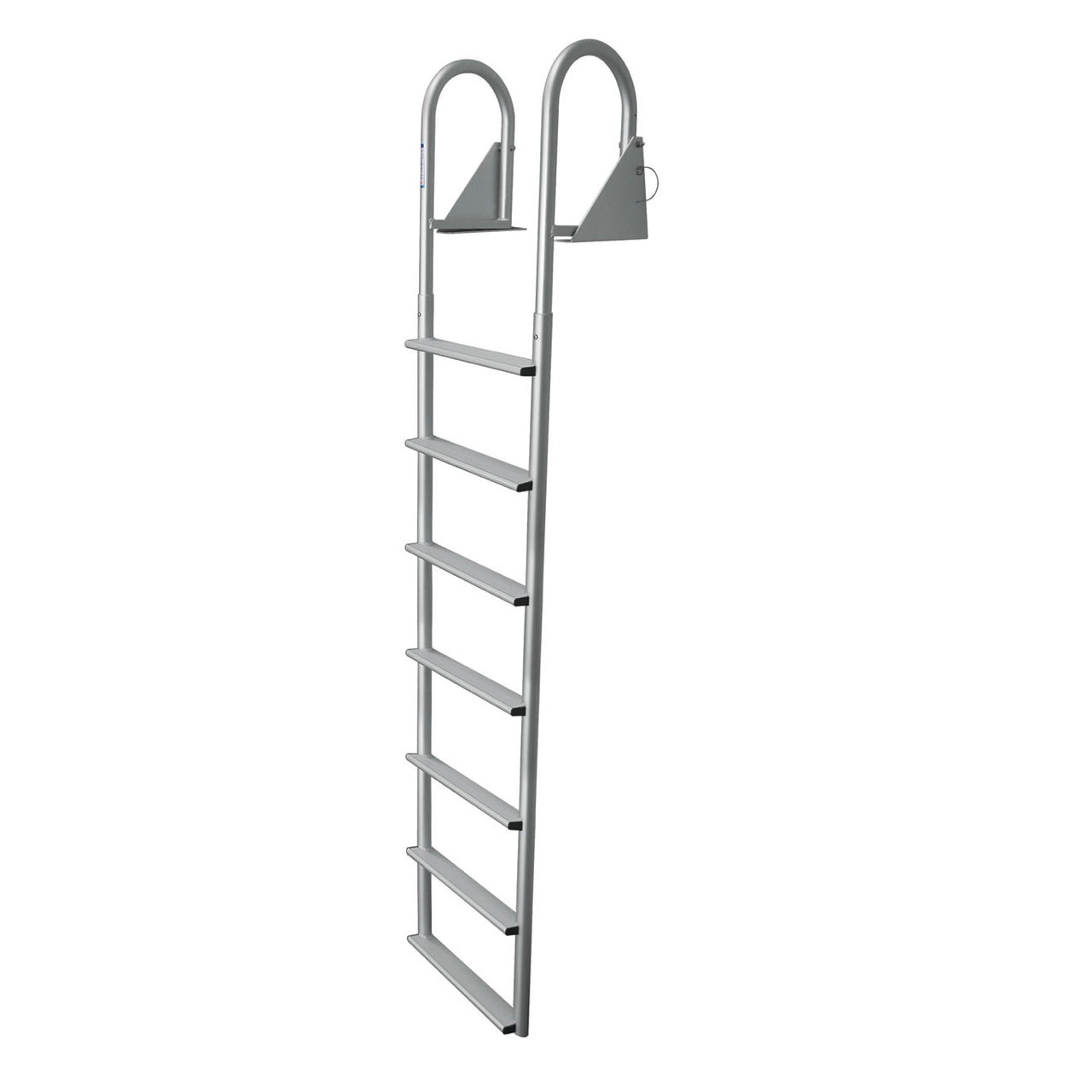 JIF Marine DJW7-W 7 Step Hinged Dock Ladder - Aluminum
