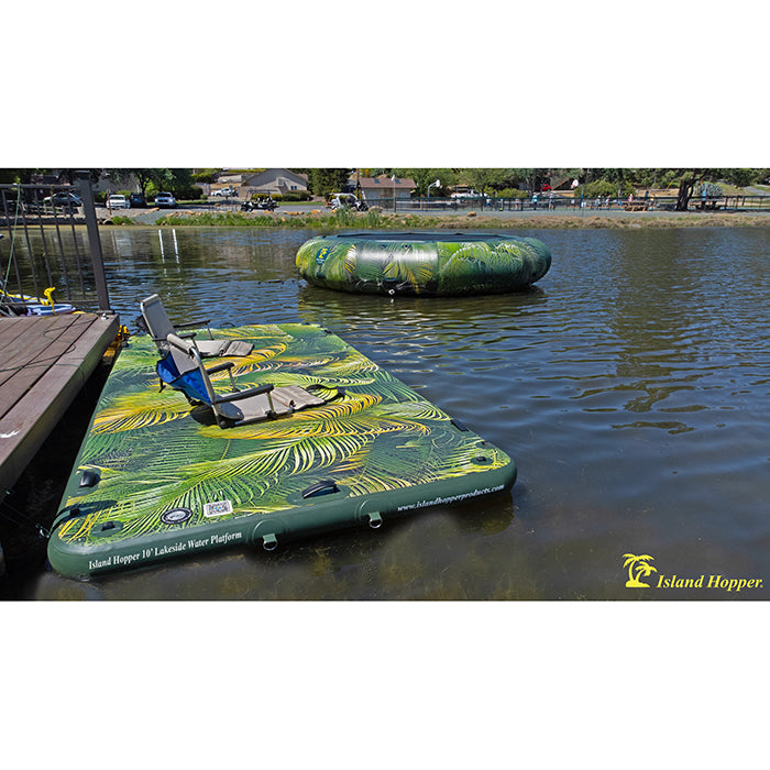 Lakeside Inflatables Island Hopper 10′ Lakeside Water Swim Platform - Splashy McFun