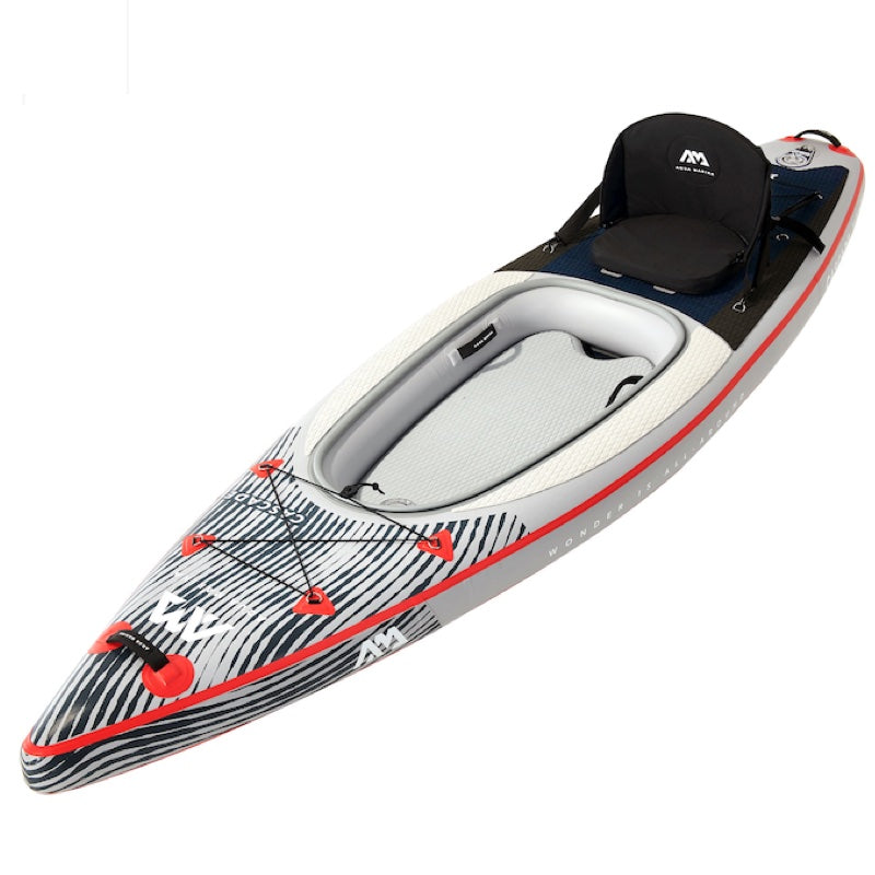 Cascade hybrid kayak with a seat on a white background