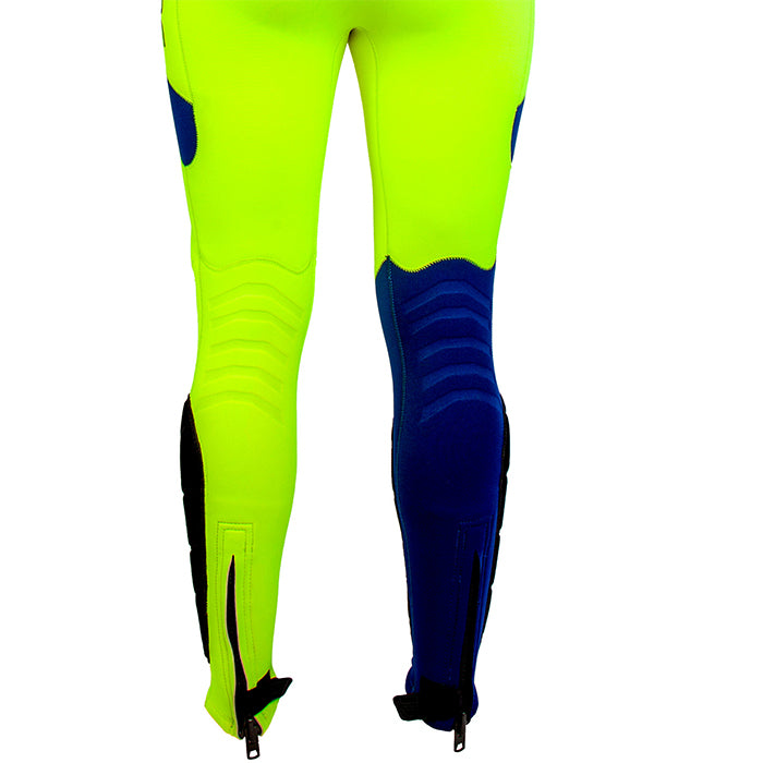 This is the closeup back view of the Neon Navy Jetpilot F-86 Sabre John Wetsuit bottom part.