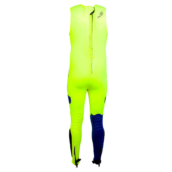 This is the full back view of the Neon Navy Jetpilot F-86 Sabre John Wetsuit.