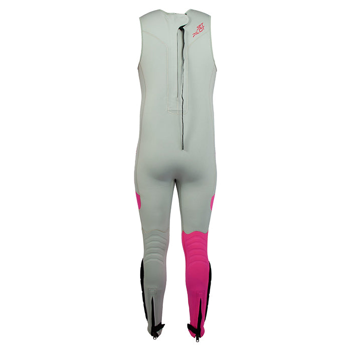 This is the full back view of the Silver Pink Jetpilot F-86 Sabre John Wetsuit.