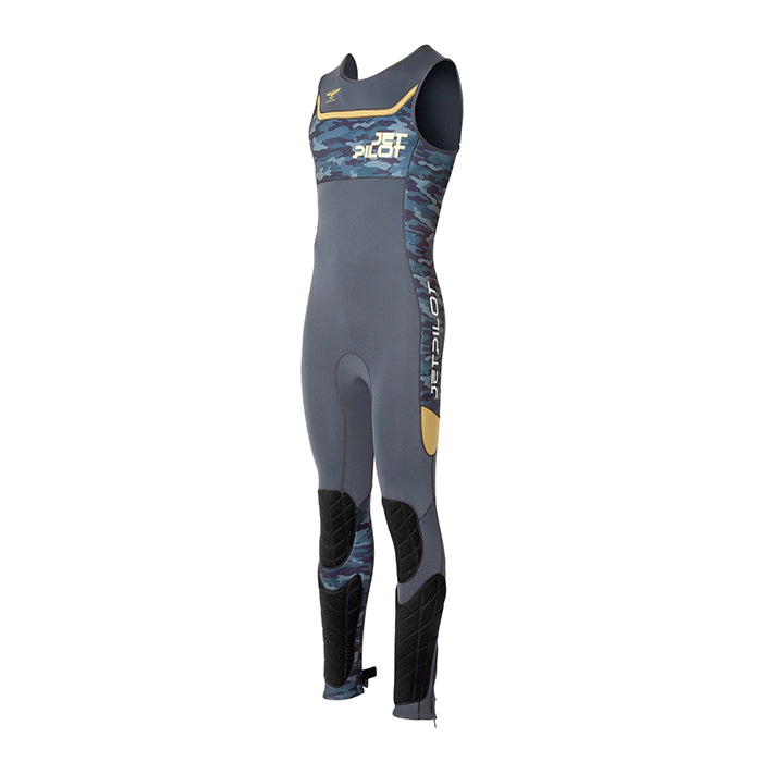 This is the full front view of the Gray Camo Jetpilot F-86 Sabre John Wetsuit left side.