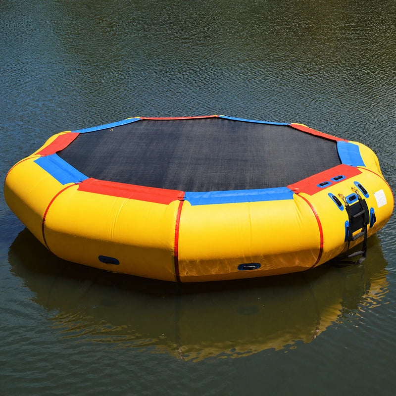 Overhead view of the Island Hopper 17ft Bounce N Splash Water Bouncer