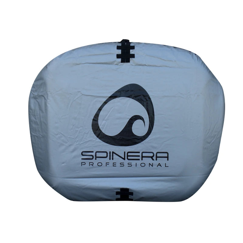 Bottom of the Spinera Professional Let's Go 4 Boat Tube with logo on a white background