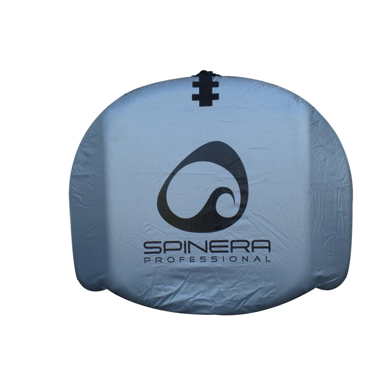 Spinera Professional Wing boat tube bottom with logo on a gray background.