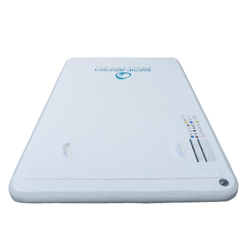 White inflatable dock 'SPINERA' branding on a white background