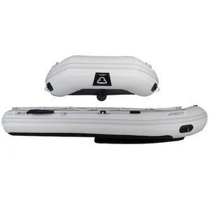 Sea Eagle 12'6" Sport Runabout Inflatable Boat front view and side view.