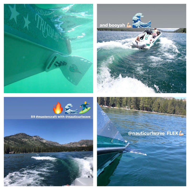 NautiCurl FLEX Wake Shaper Surf Gate in action underwater.