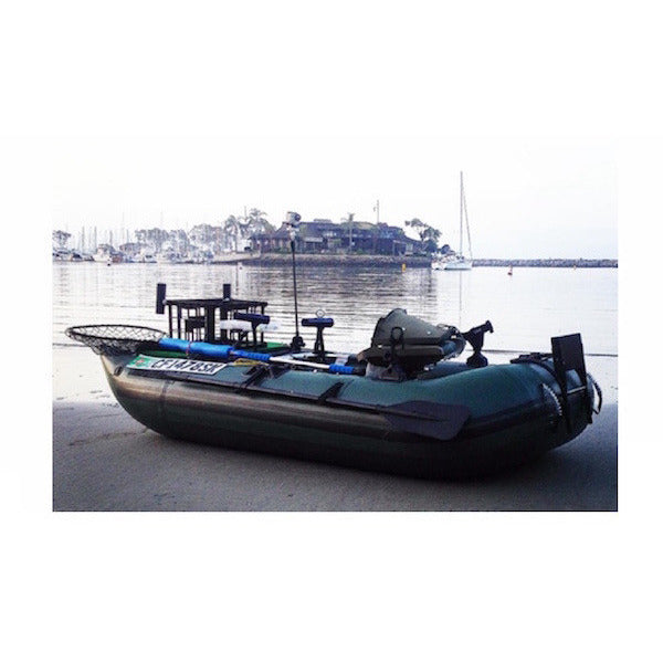 Sea Eagle 285 Frameless Inflatable Fishing Boat next to the water
