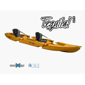 Point 65 Tequila GTX Yellow Modular Sit On Top Kayak Tandem.
