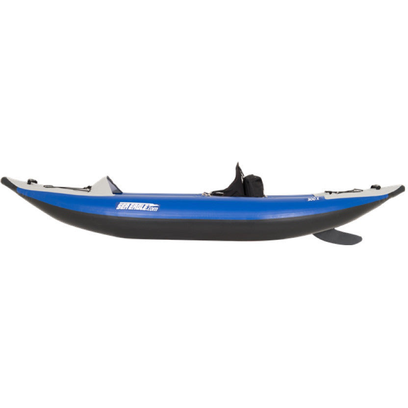 Sea Eagle Explorer 300X Solo Inflatable Kayak side view. 