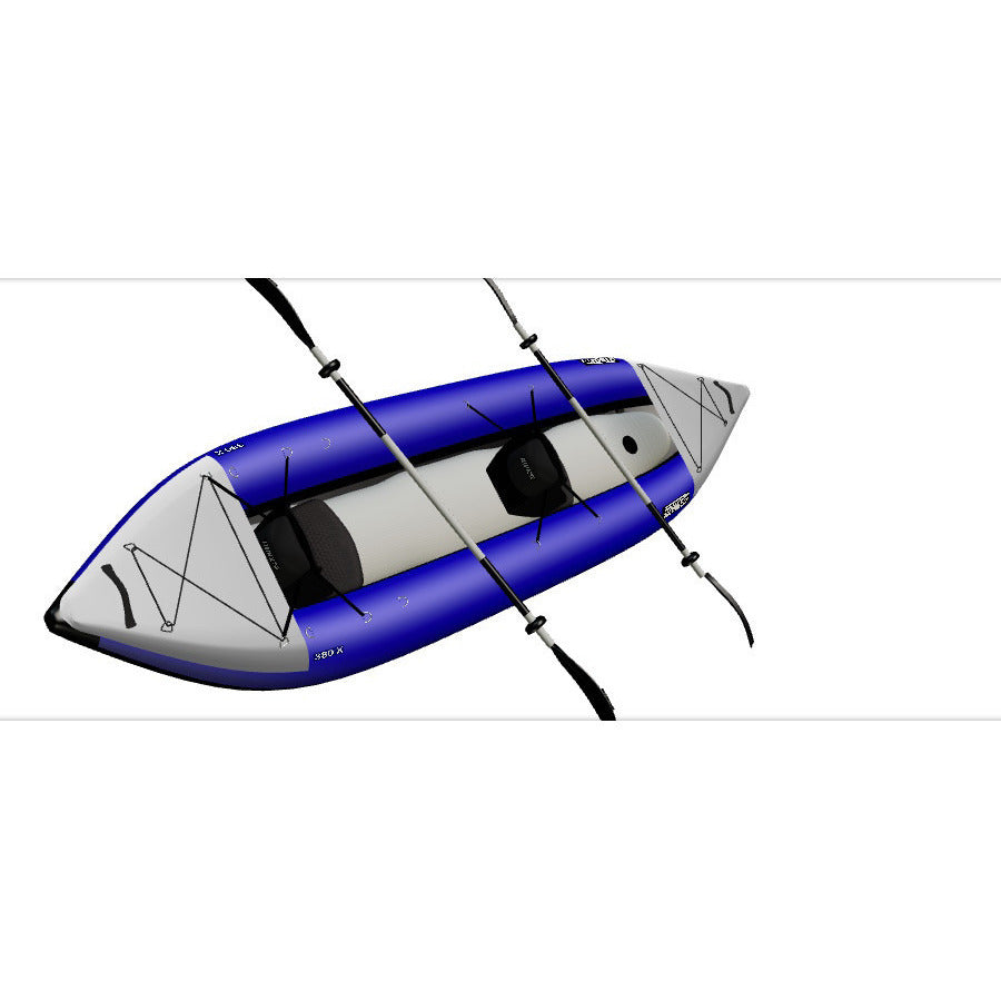 Sea Eagle Explorer 380X Inflatable Tandem Kayak top view. 