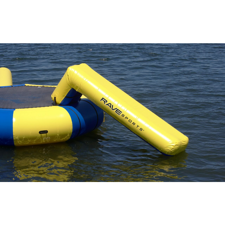 Water trampoline top and slide