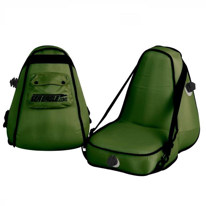 Sea Eagle Deluxe Inflatable Kayak Seat - Hunter Green with Black strap. 