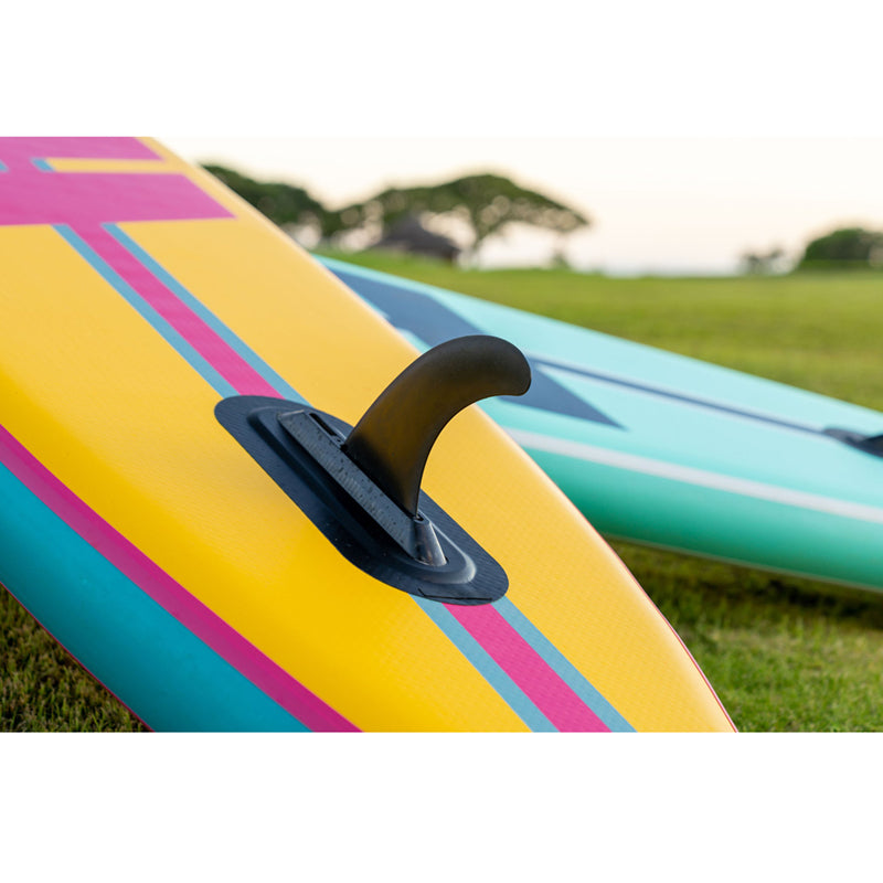 Yacht Hopper SUP Turq/Pink/Yellow details: fin.