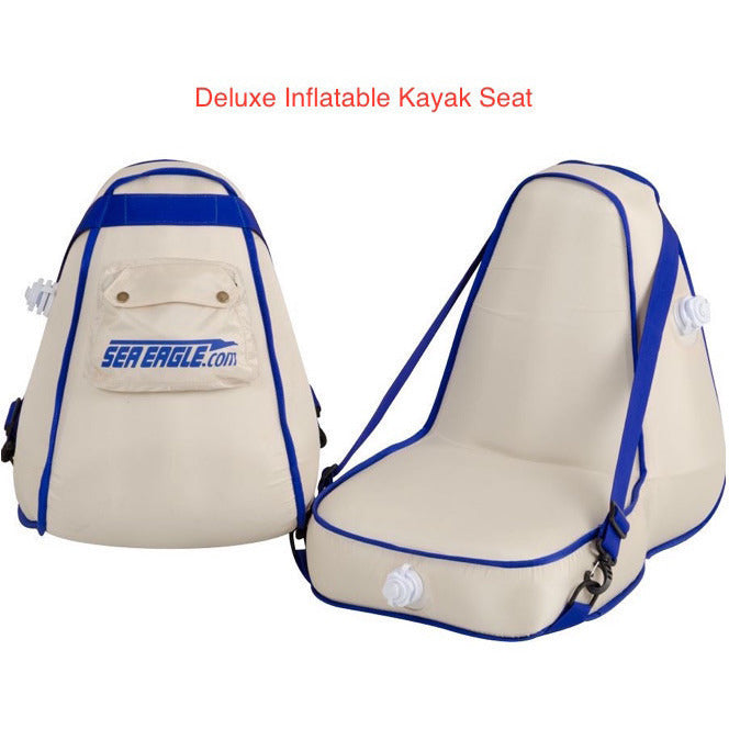 Sea Eagle Explorer 380X Inflatable Tandem Kayak seats. White/Blue