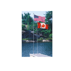 Dock Edge Flexi-Flag™ 18' Flagpole with Canadian flag