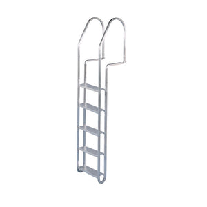 Dock Edge 5-step Kwik Release Aluminum Swim Ladder for Dock. All shiny aluminum.