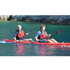 Falcon Tandem Kayak in action on the water ridden by 2 adults.