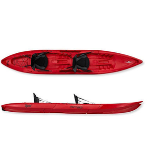 Point 65 Tequila GTX Red Modular Sit On Top Kayak Solo top and side view