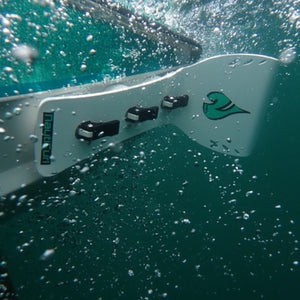 NautiCurl FLEX Wake Shaper Surf Gate moving underwater.