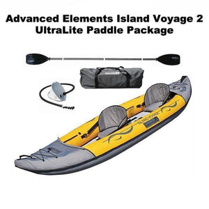 Advanced Elements Island Voyage 2 Person Tandem Inflatable Kayak UltraLite Paddle Package