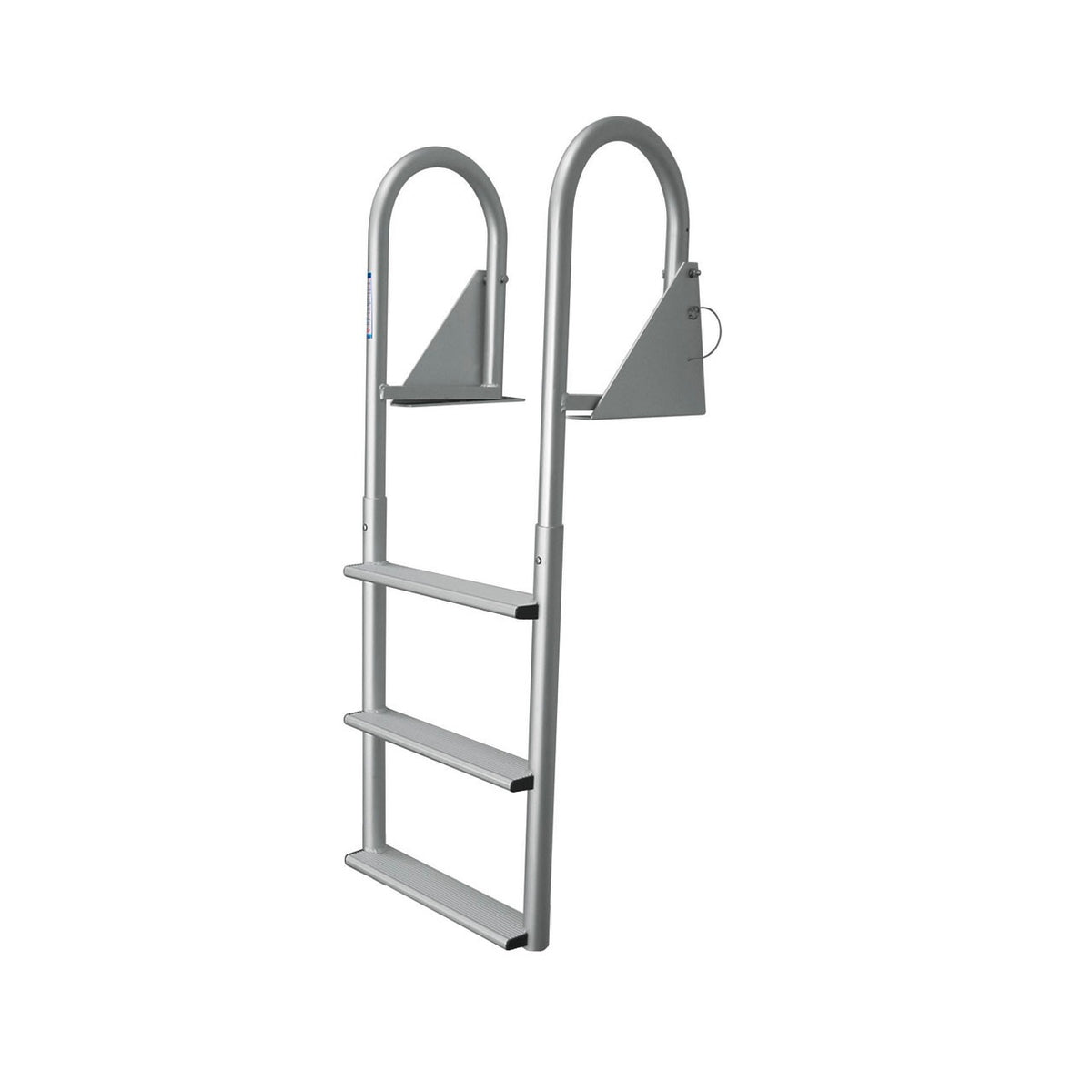 JIF Marine DJW3-W 3 Step Hinged Dock Ladder - Aluminum