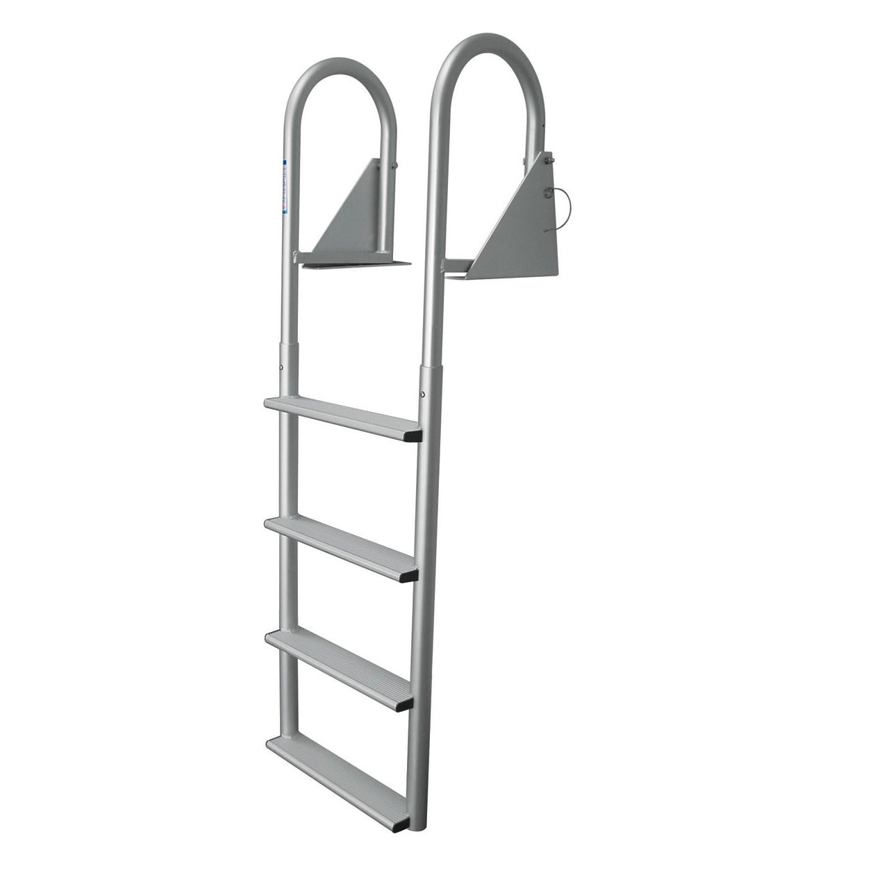 JIF Marine DJW4-W 4 Step Hinged Dock Ladder - Aluminum