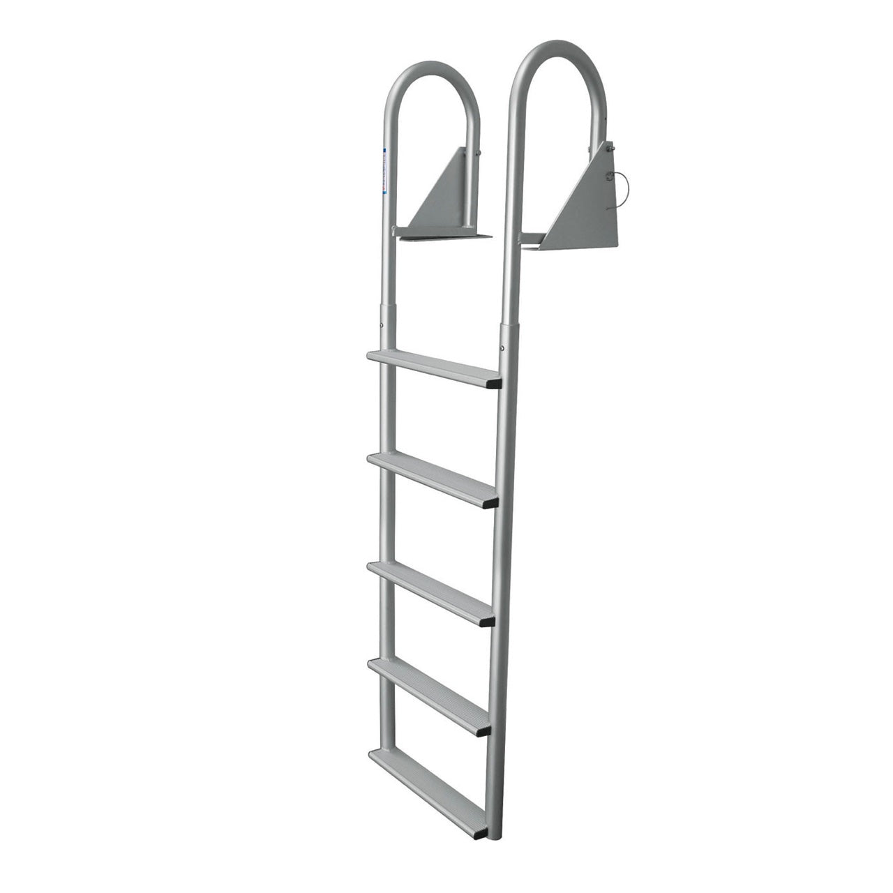 JIF Marine DJW5-W 5 Step Hinged Dock Ladder - Aluminum