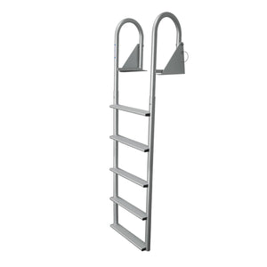 JIF Marine DJW5-W 5 Step Hinged Dock Ladder - Aluminum
