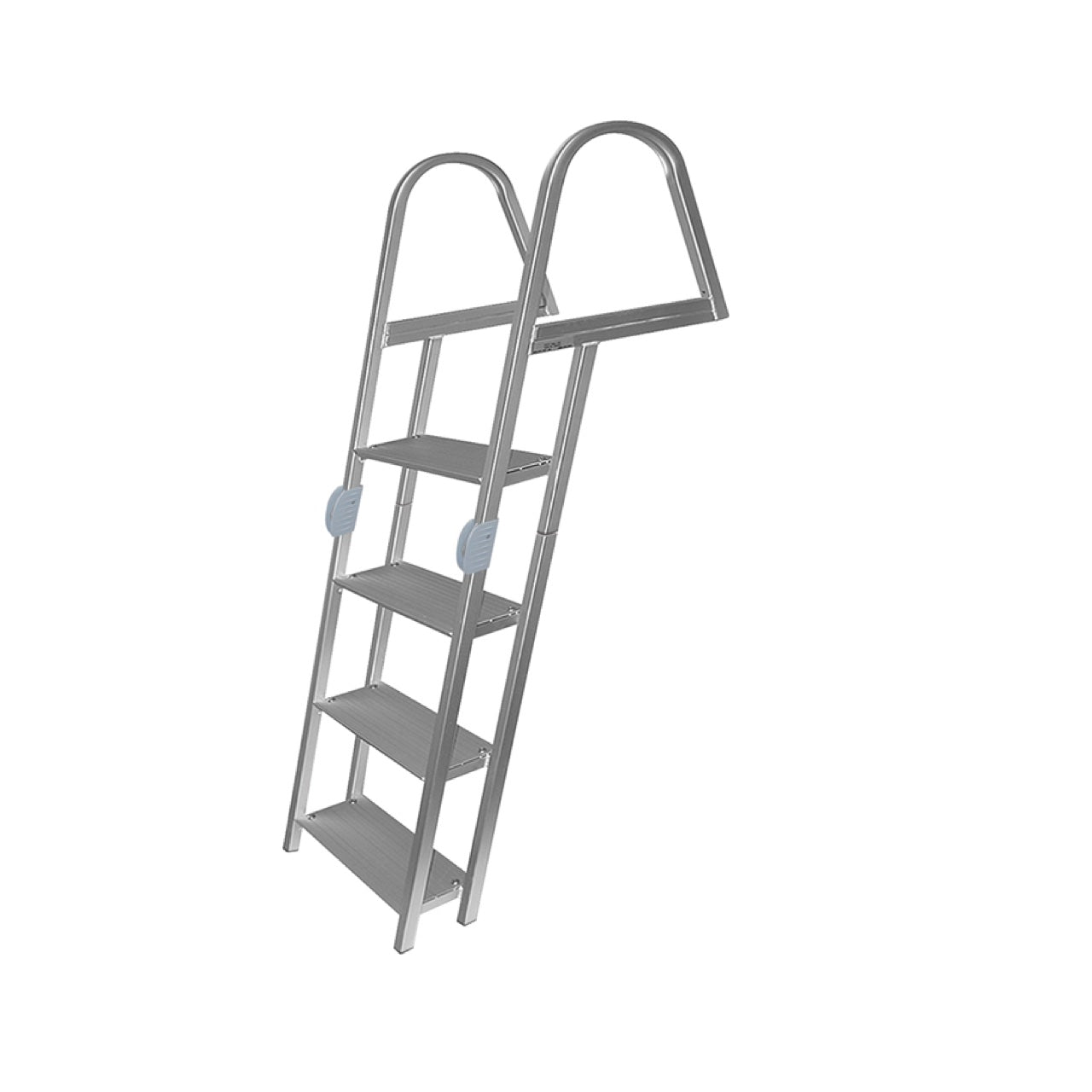 JIF Marine ERR4 4-Step Folding Dock Ladder - Aluminum