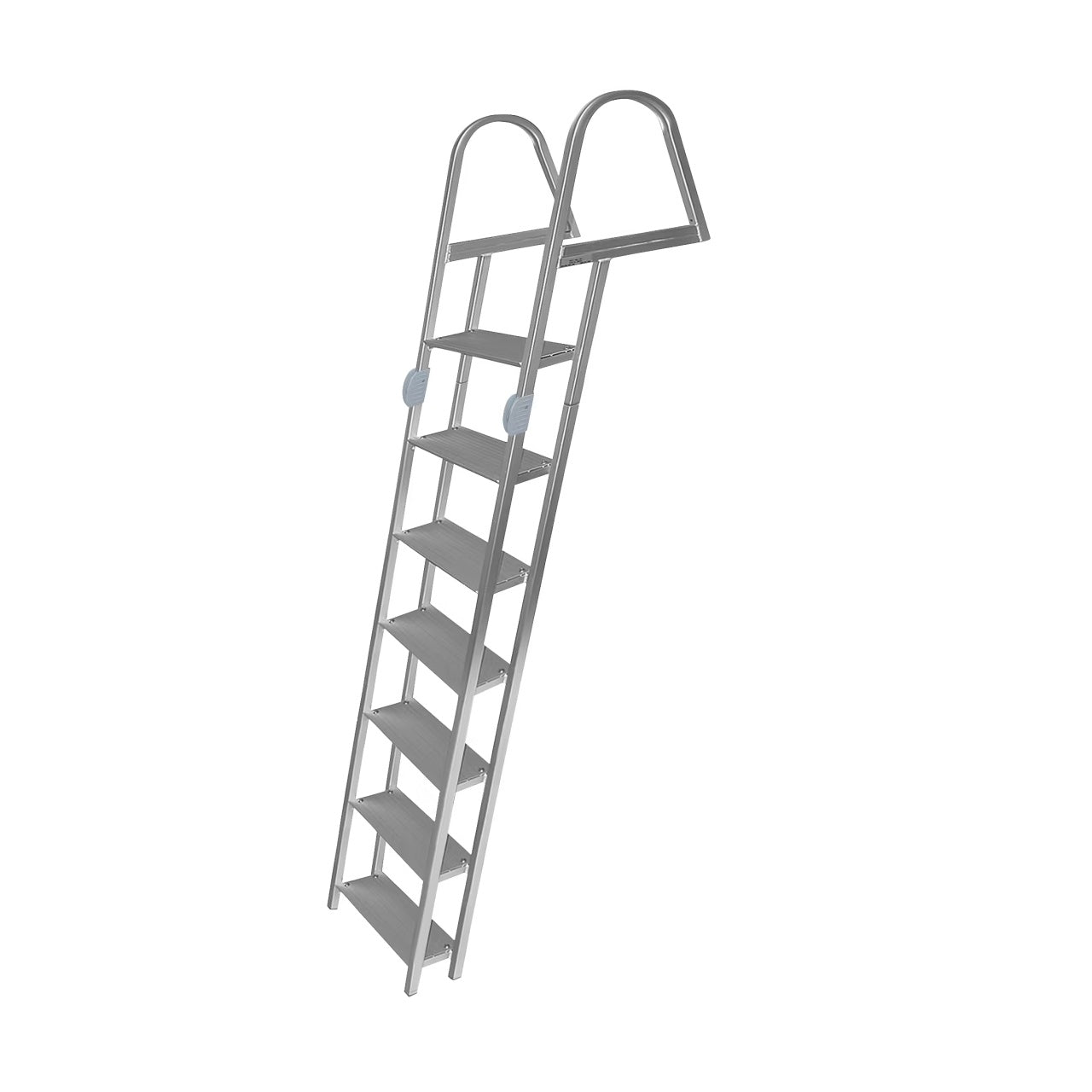JIF Marine ERR4 4-Step Folding Dock Ladder - Aluminum