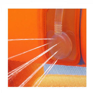 KidWise Summer Blast Waterpark has water misters to keep the surface wet and kids cool.  