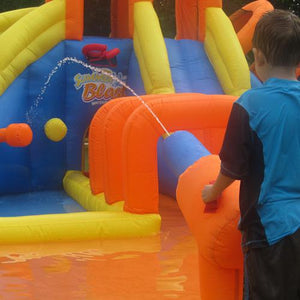KidWise Summer Blast Waterpark spray cannon in use