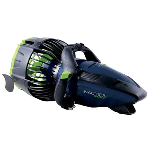 NAVTECH1 Right Side Full View with blue body and black/neon bottom. It has a neon propeller.