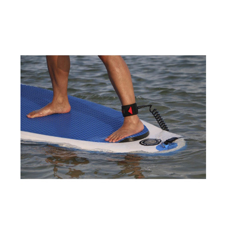 Sea Eagle NeedleNose 126 Inflatable SUP foot strap close up.