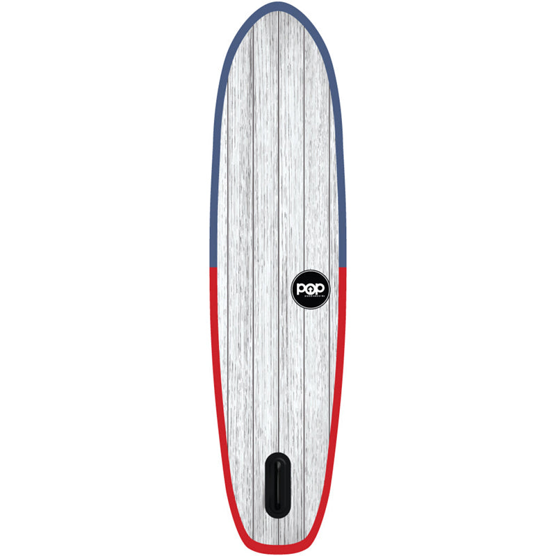 El Capitan 11'6" Inflatable SUP Blue/red full back-view.
