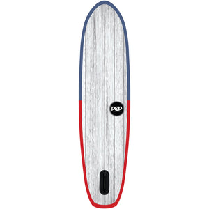 El Capitan 11'6" Inflatable SUP Blue/red full back-view.