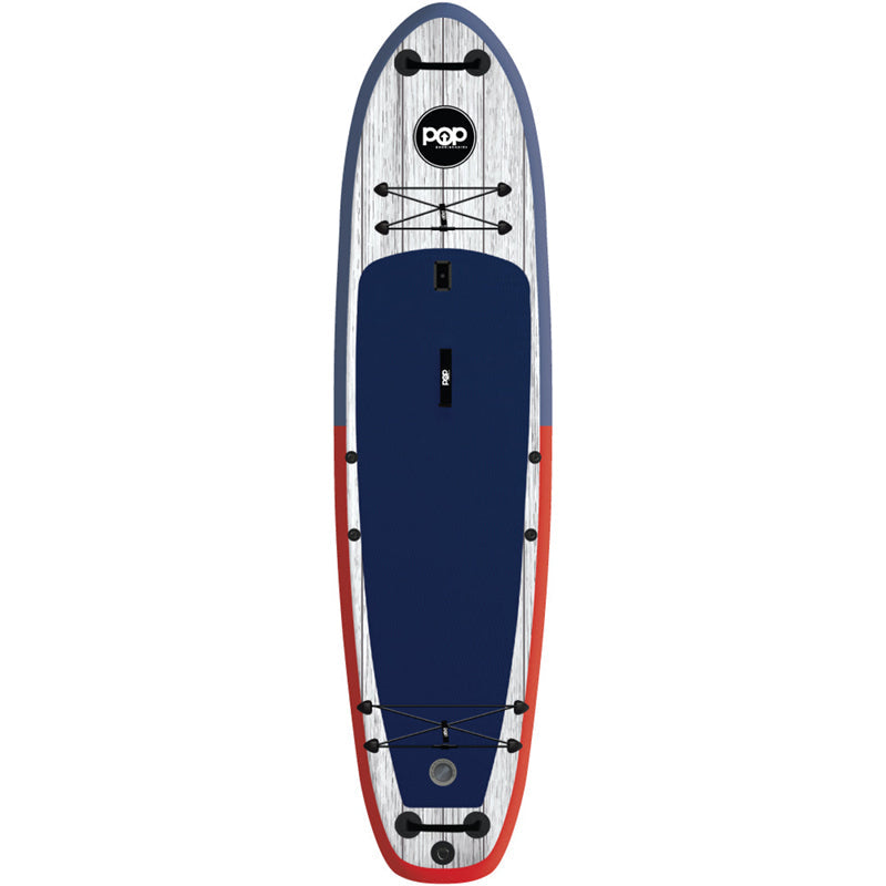 El Capitan 11&#39;6&quot; Inflatable SUP Blue/Red full frontal view.