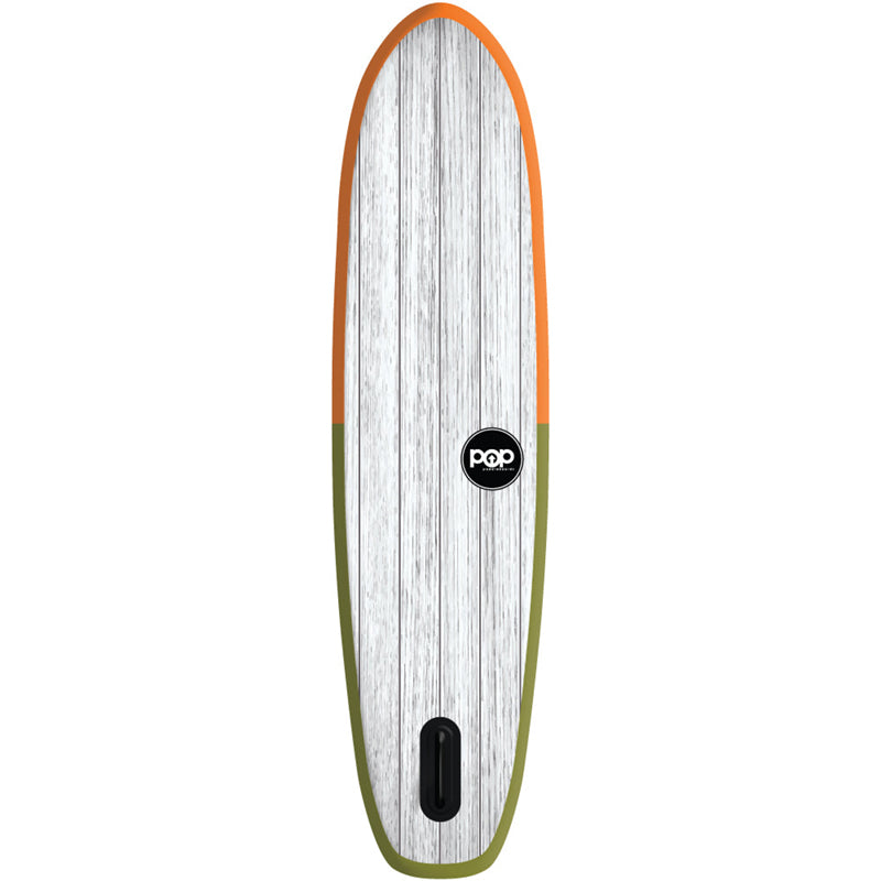 El Capitan 11&#39;6&quot; Inflatable SUP Green/Orange full back-view.