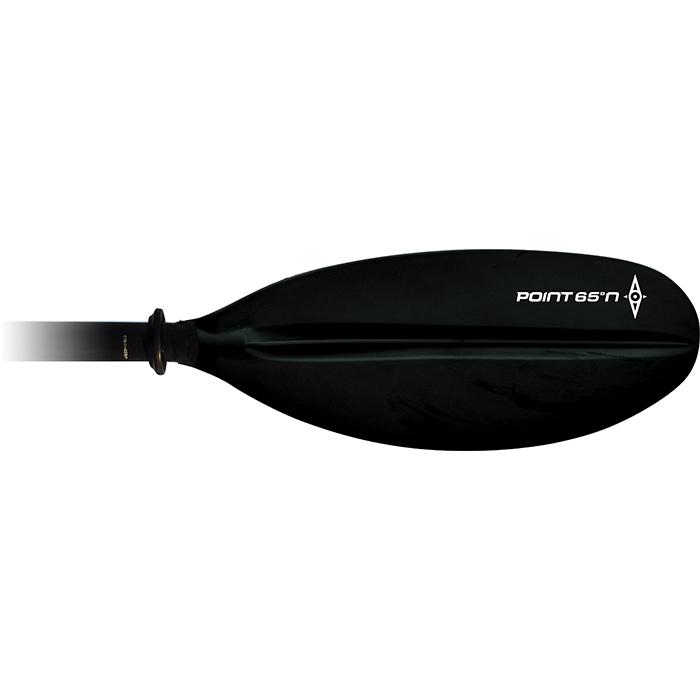 Point 65 Easy Tourer Vario GS 2-Piece Kayak Paddle. All black blade with white Point65 logo