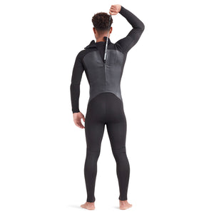 This is the full-back view of the Phoenix Men's Back-Zip Full Wetsuit featuring the back zipper.This is the full-frontal view of the Phoenix Men's Back-Zip Full Wetsuit - Black.