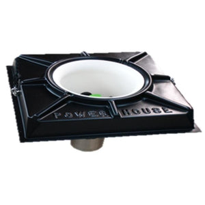 F1000DP Surface Aerator. All black with white shroud inside.