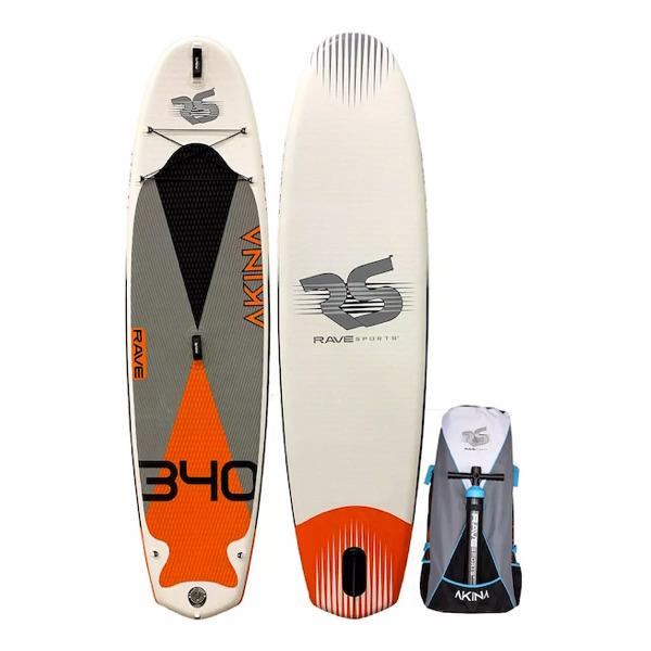 Rave Akina Inflatable Paddle Board 11'2 | Orange/Blue - Splashy McFun