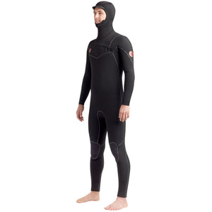 This is the left-side view of Body Glove Hooded Red Cell Chest Zip Wetsuit.