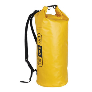 This is the 40-litre yellow Singing Rock Dry Bag.