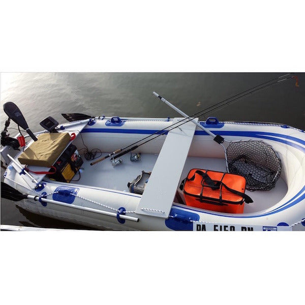 Sea Eagle SE9 Lightweight Inflatable Boat with Inflatable Floor, 5' Oar  Set, Boat Bag, Foot Pump, 2 Seats Great for Boating, Motoring, Rowing,  Fishing