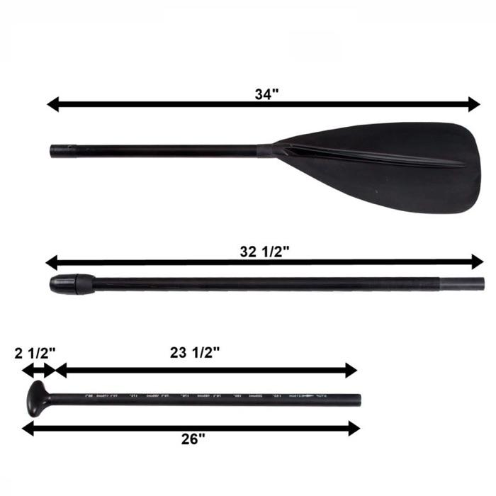 Sea Eagle SUP Paddle diagram of adjustable paddle. 