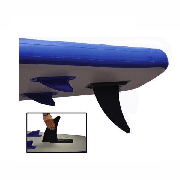 Sea Eagle Longboard 11 Inflatable SUP rear skeg close up.